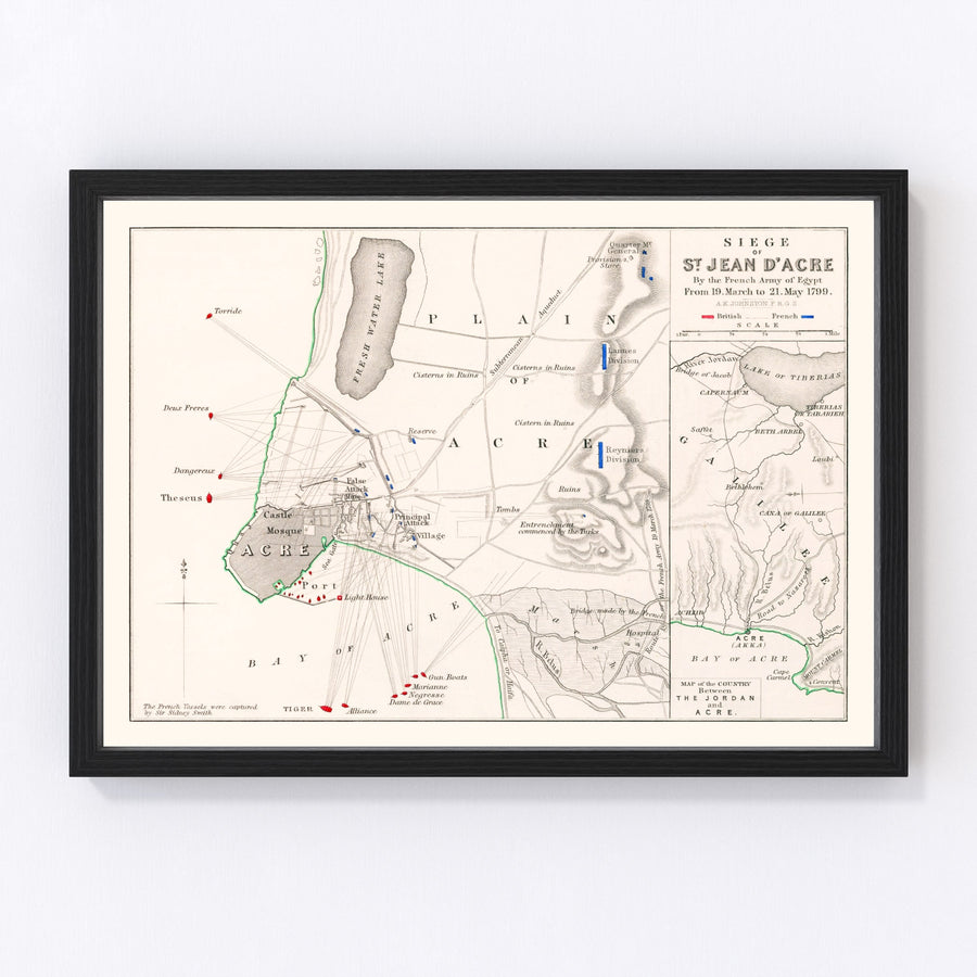 Israel Vintage Map 1799