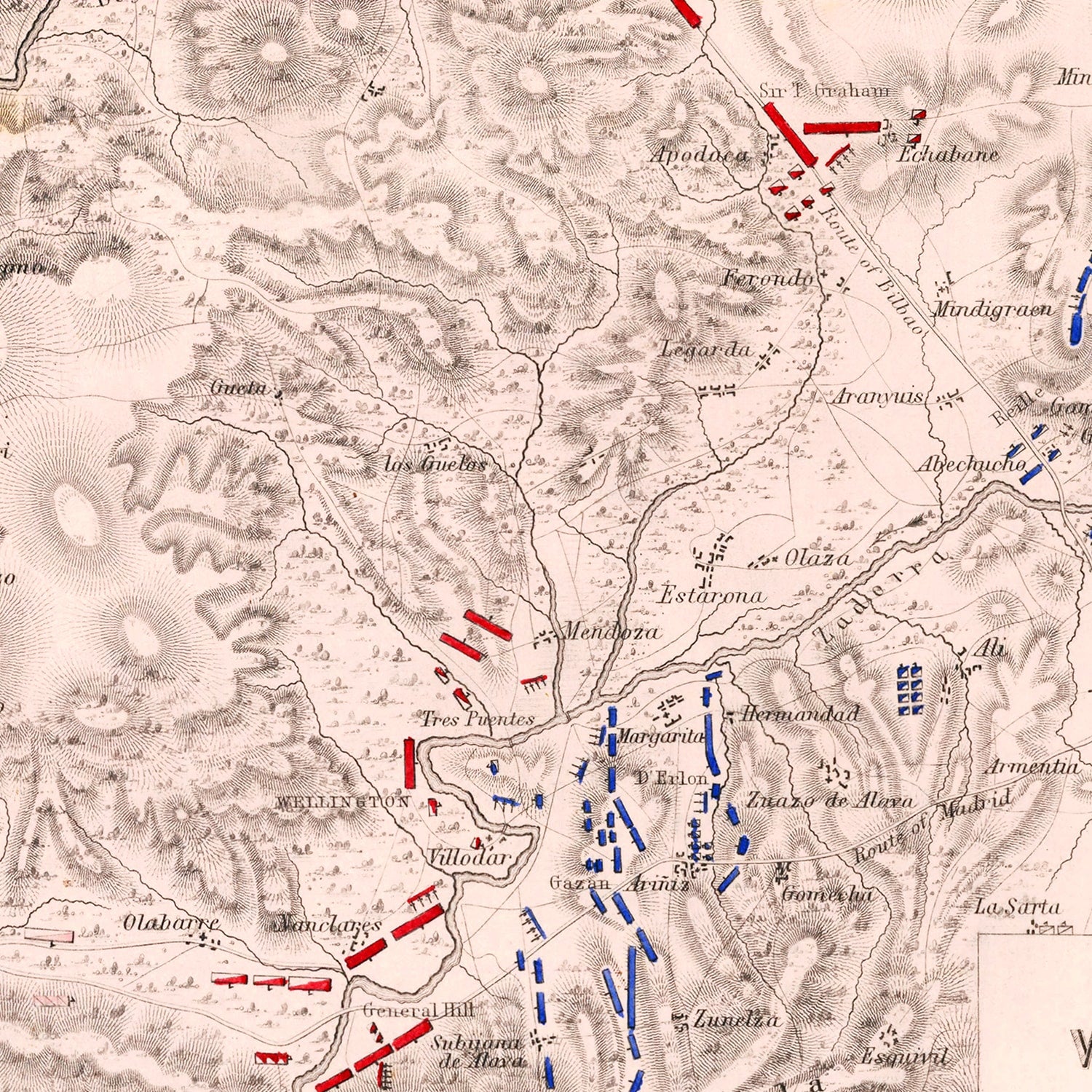 Restored historic details from the 1813 city map of Vitoria