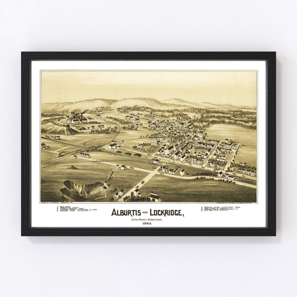 Alburtis Vintage Map 1893