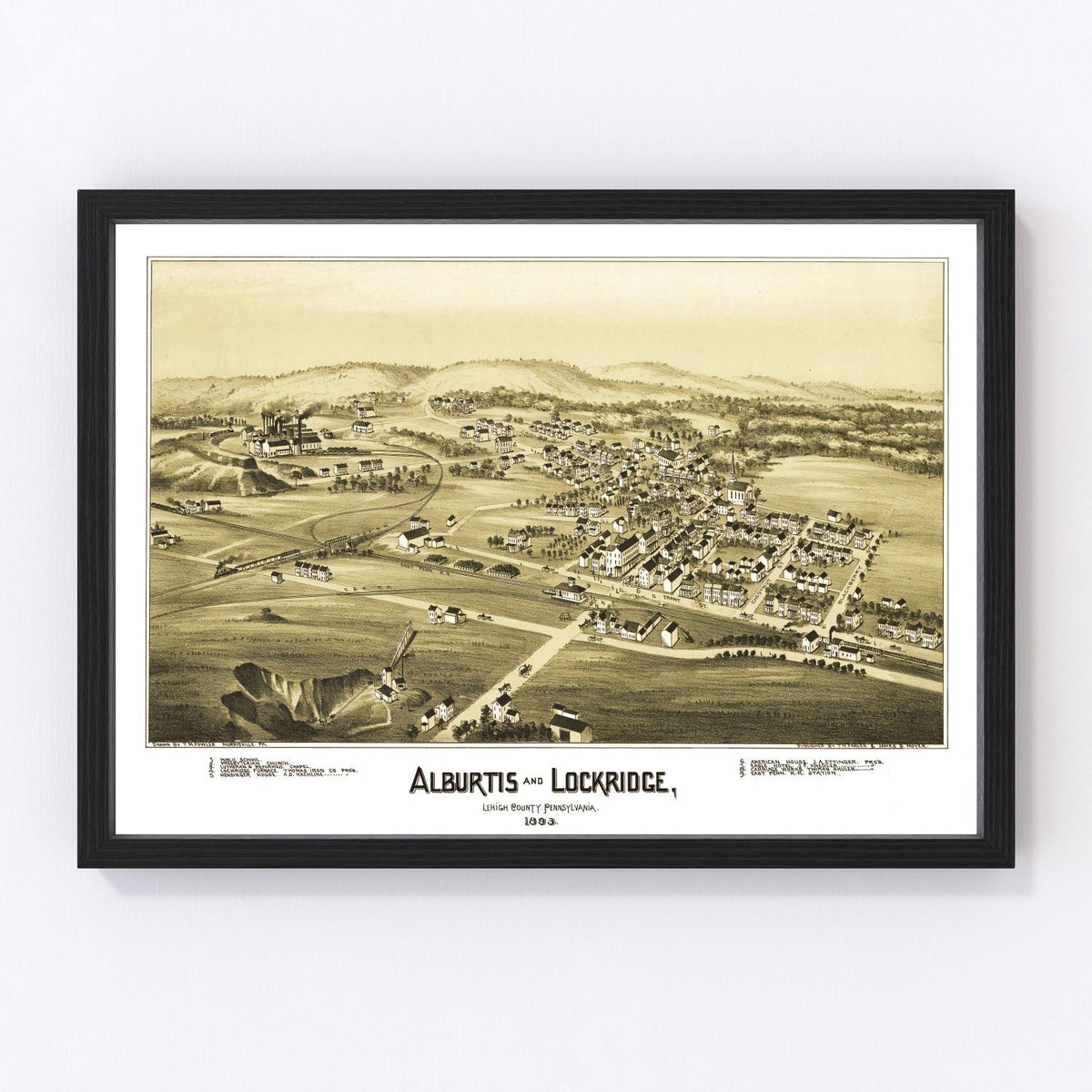 Alburtis Vintage Map 1893
