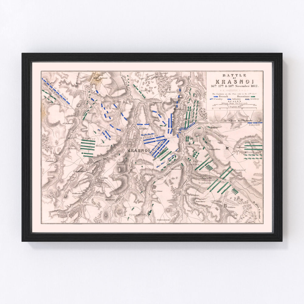 Russia Vintage Map 1812