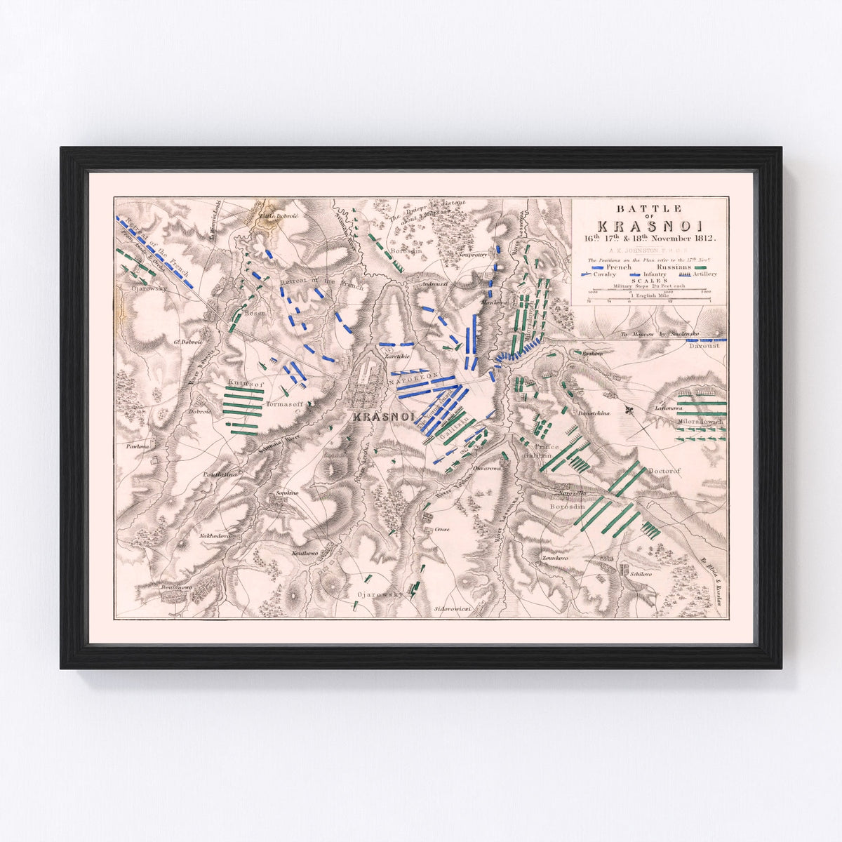 Russia Vintage Map 1812