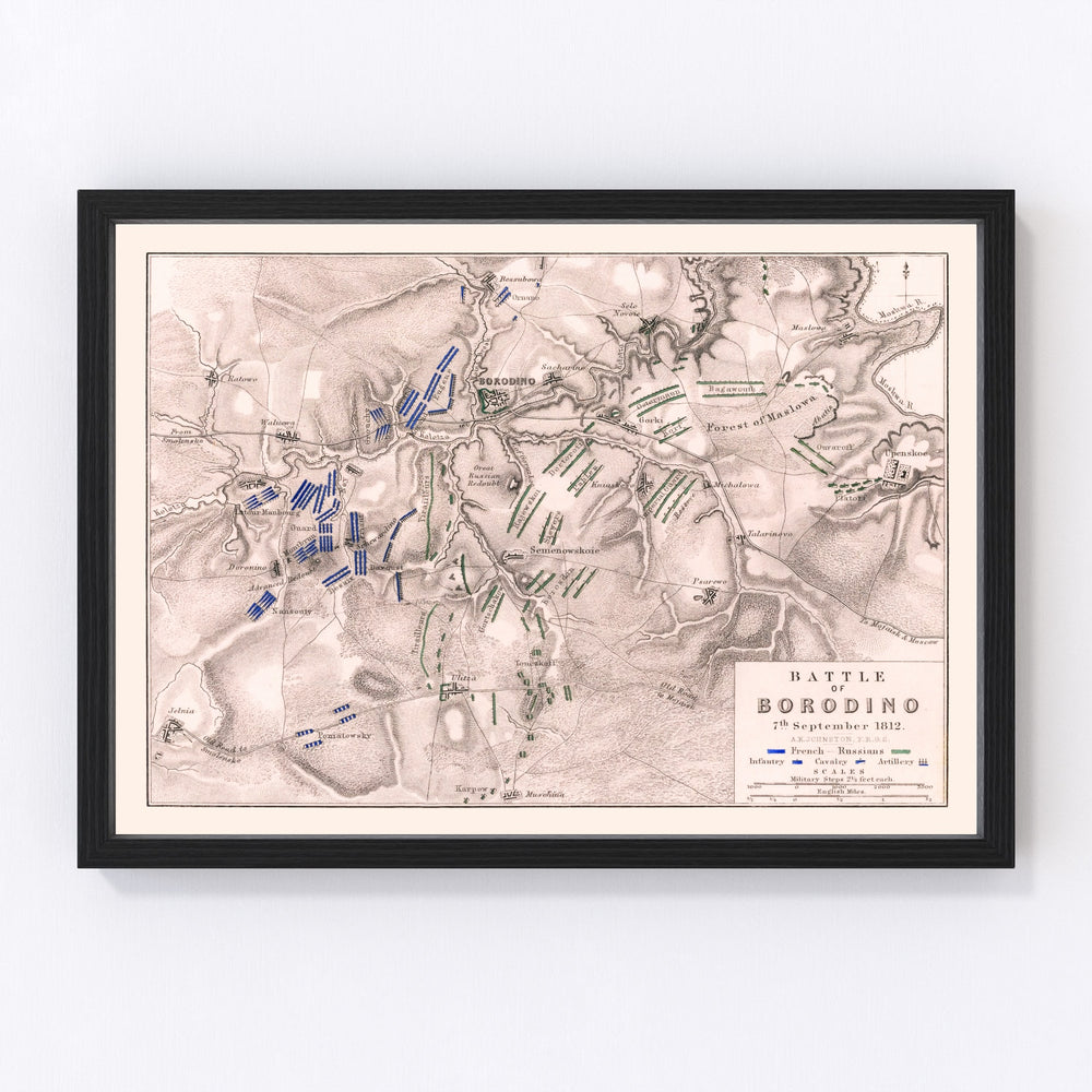 Russia Vintage Map 1812