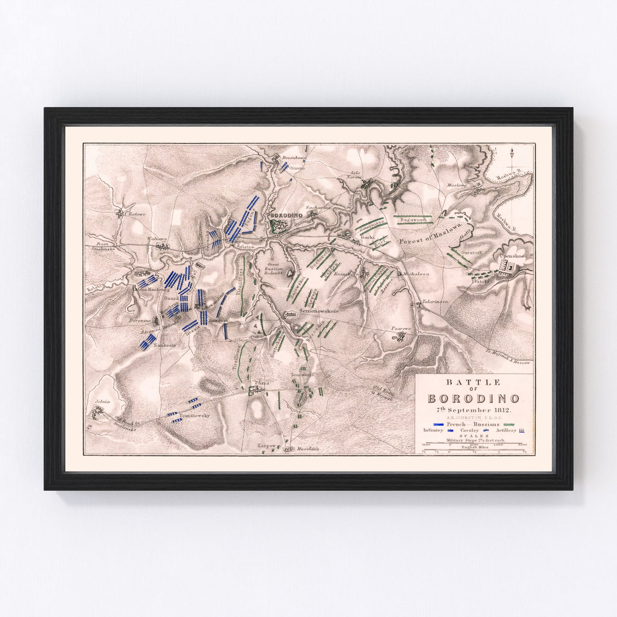 Russia Vintage Map 1812