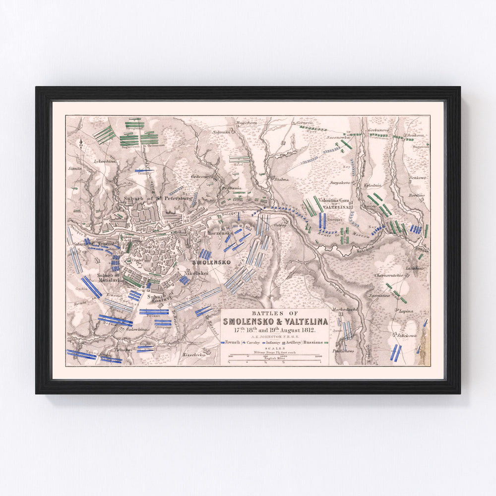 Russia Vintage Map 1812
