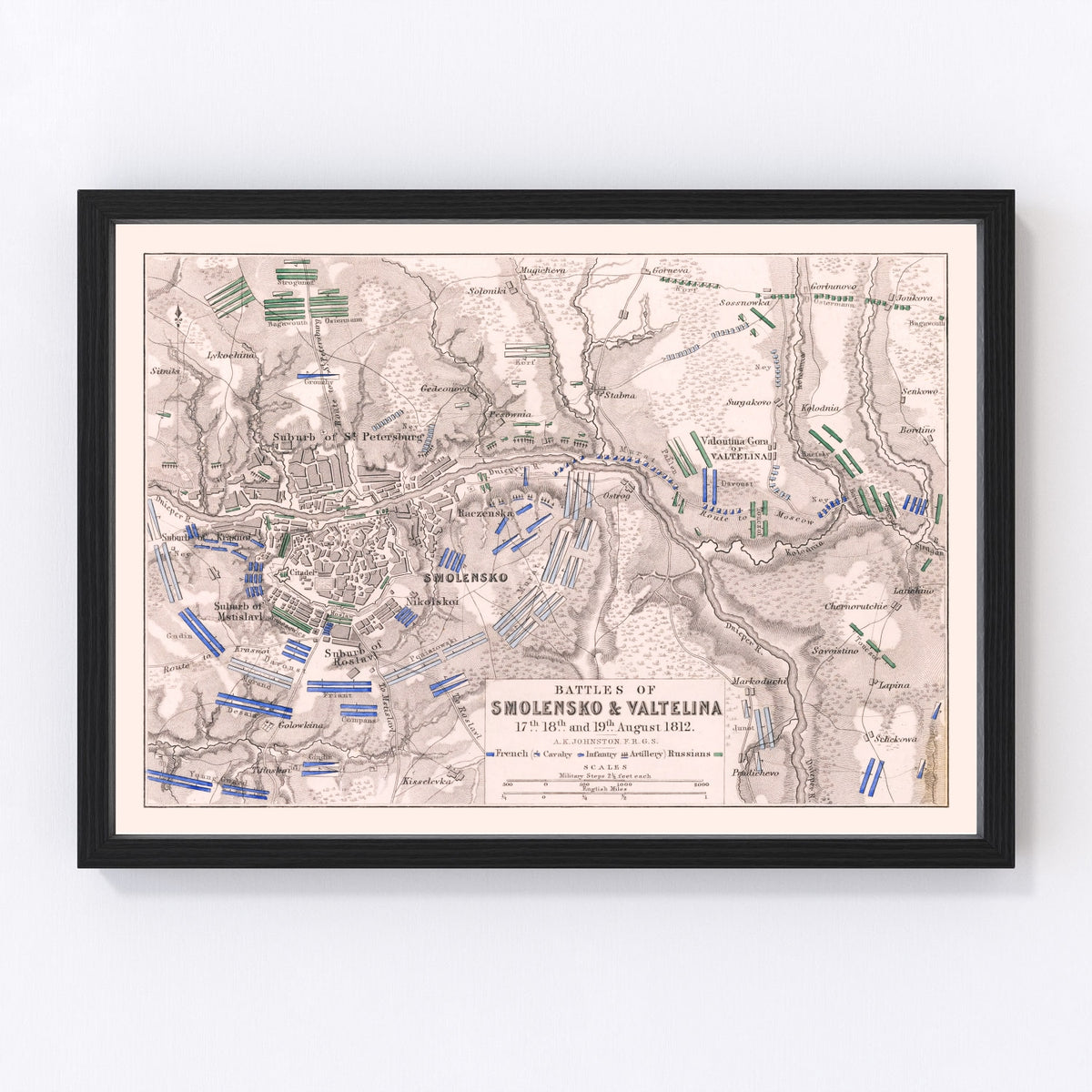 Russia Vintage Map 1812