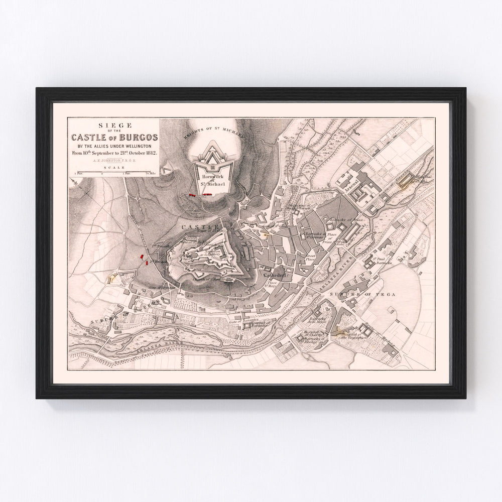 Spain Vintage Map 1812