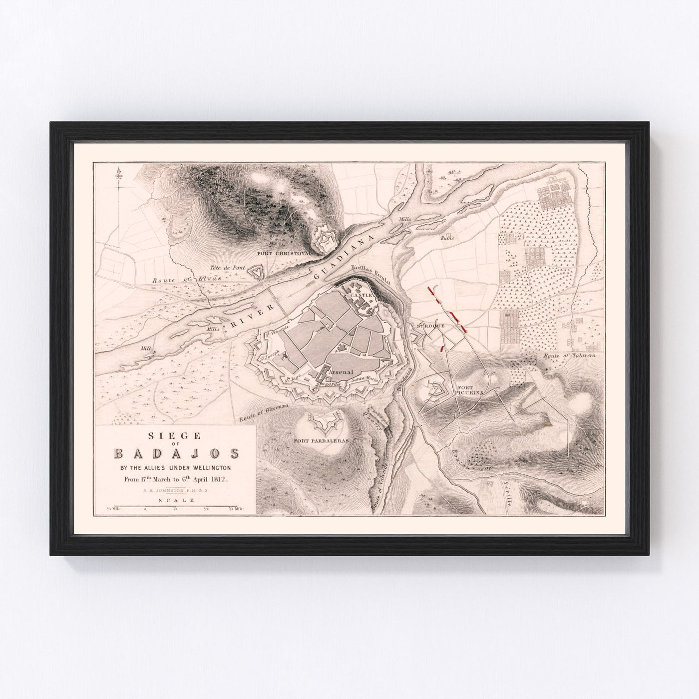 Spain Vintage Map 1812