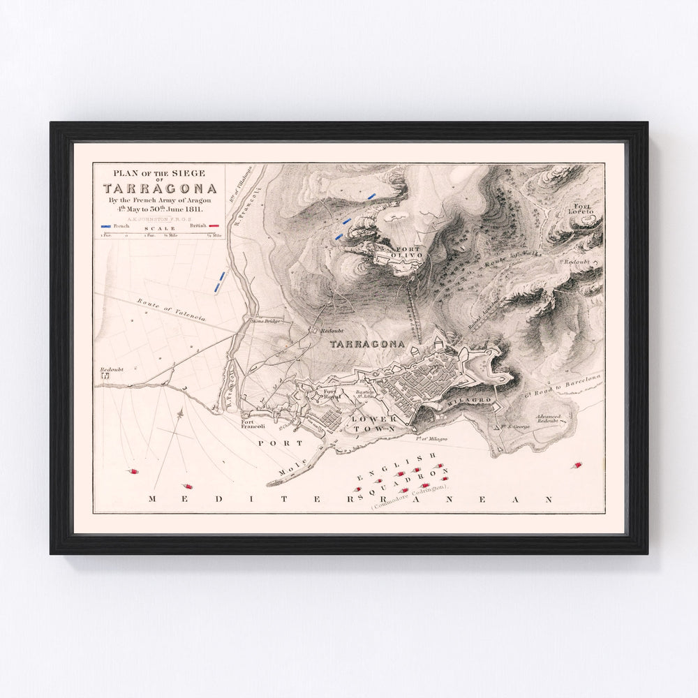 Spain Vintage Map 1811