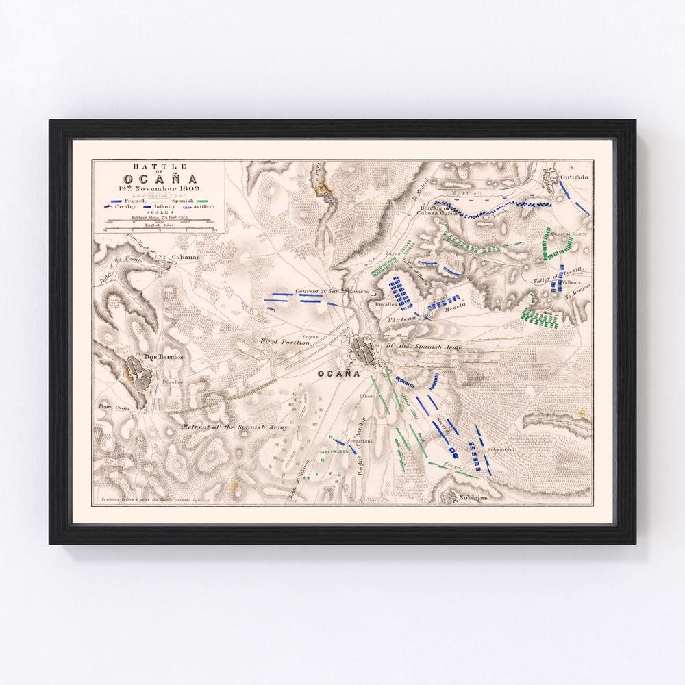 Spain Vintage Map 1809