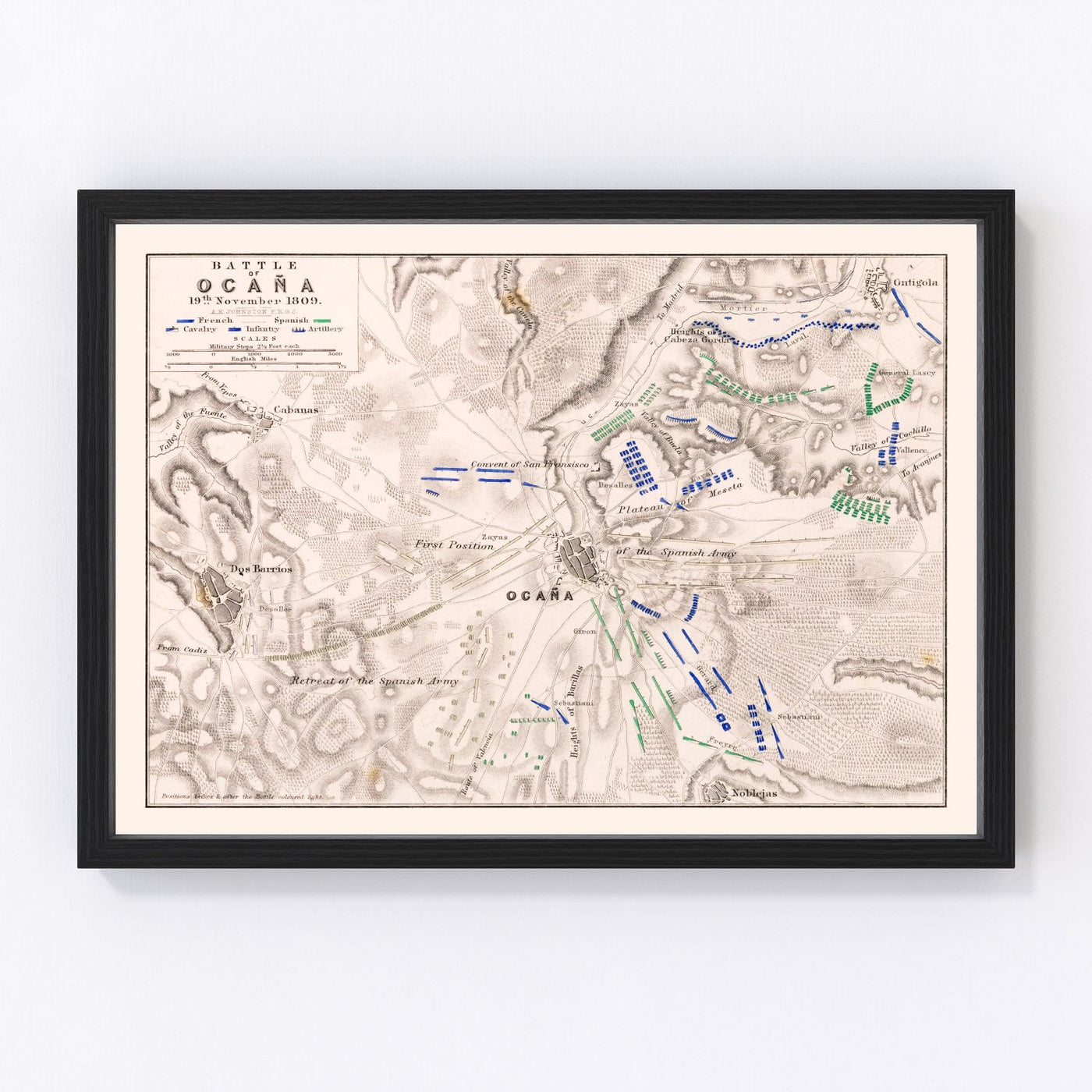 Spain Vintage Map 1809