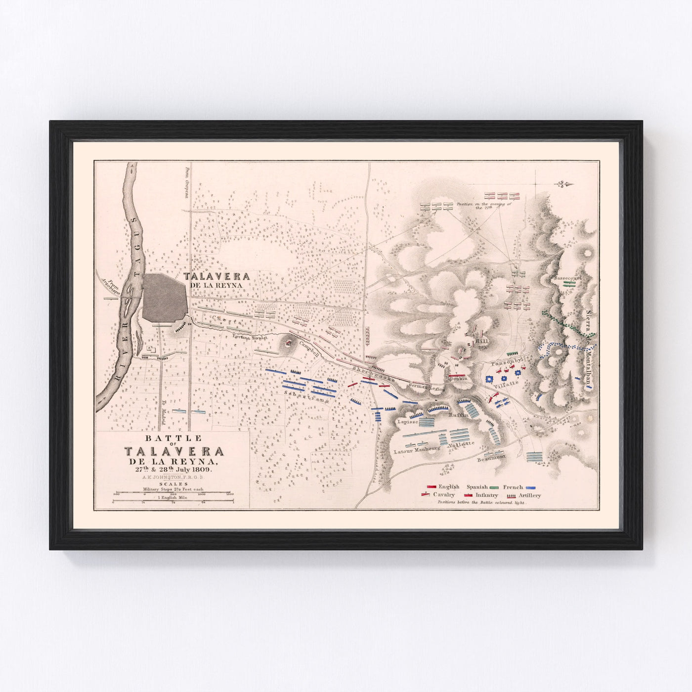 Spain Vintage Map 1809
