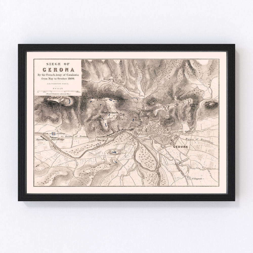 Spain Vintage Map 1809