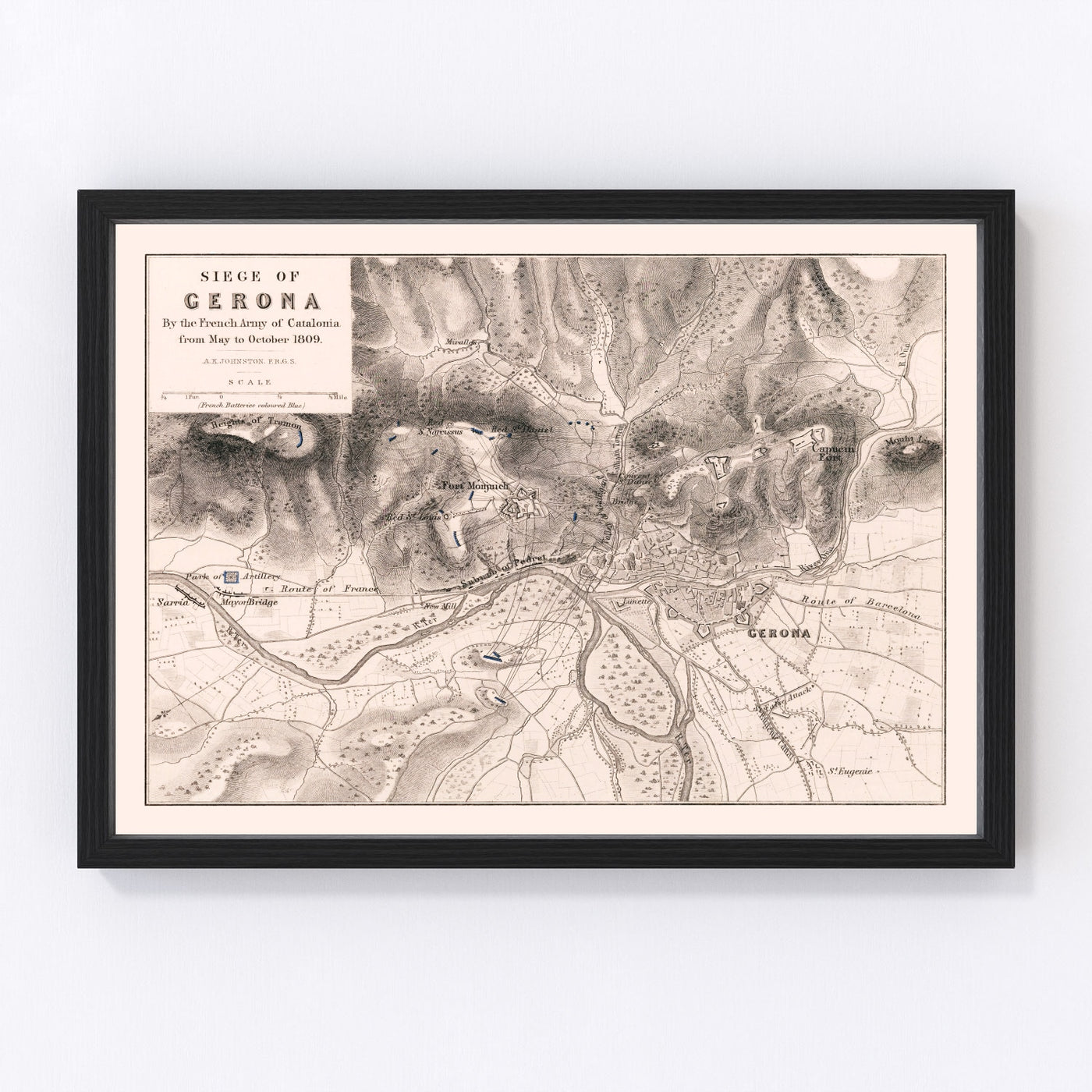 Spain Vintage Map 1809