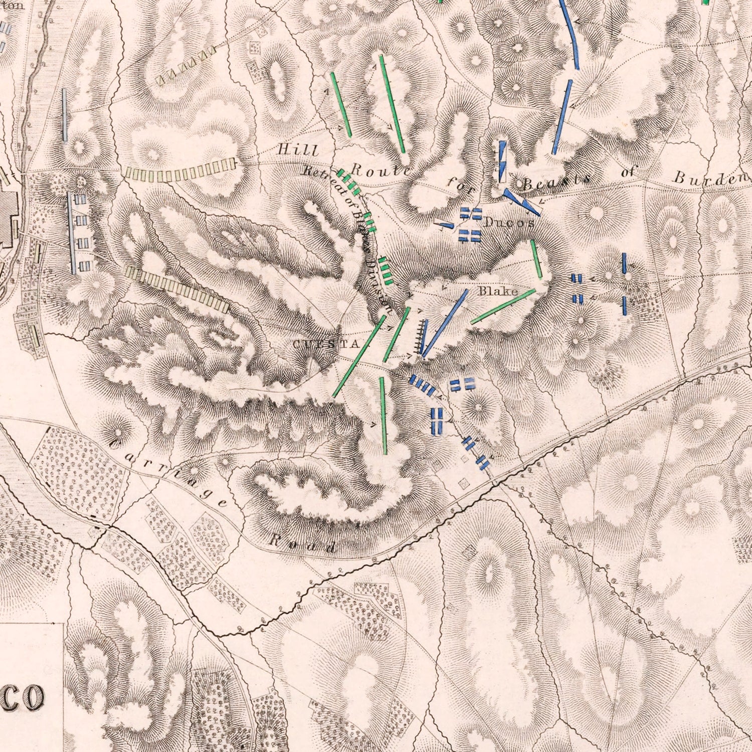 Restored historic details from the 1808 country map of County