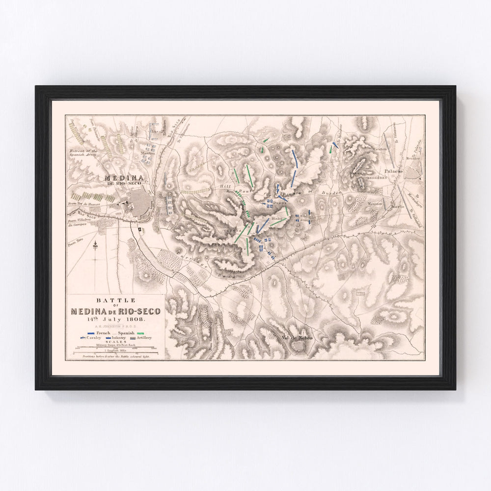 Spain Vintage Map 1808