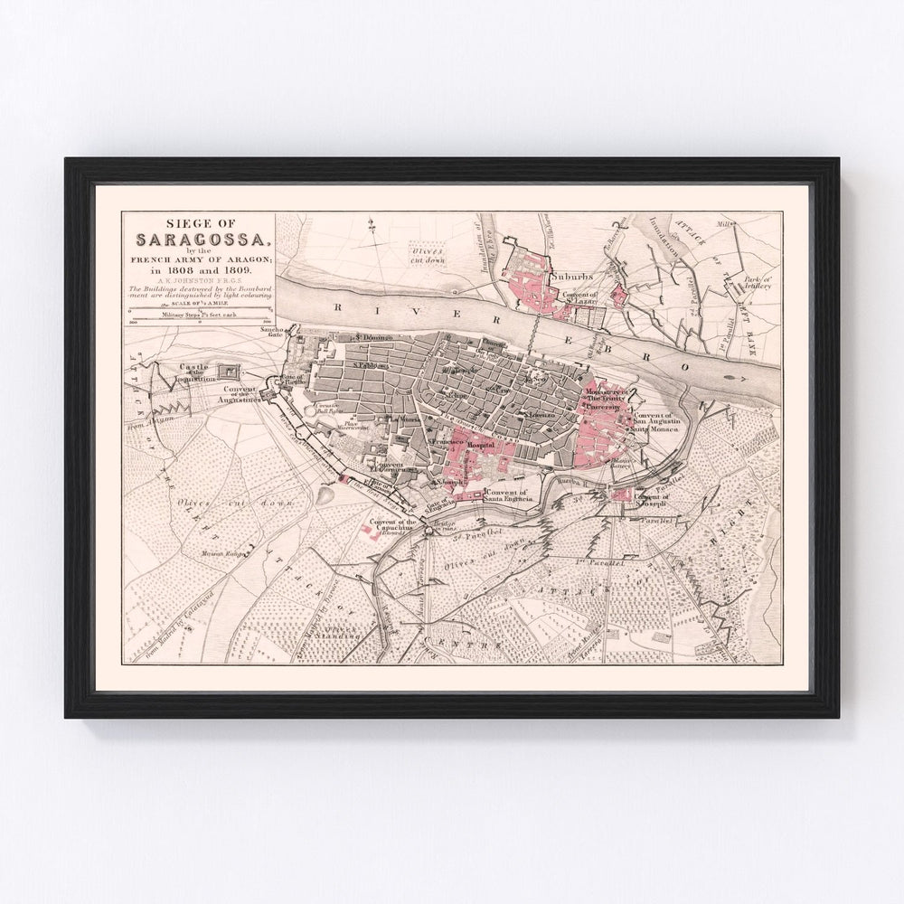 Spain Vintage Map 1809