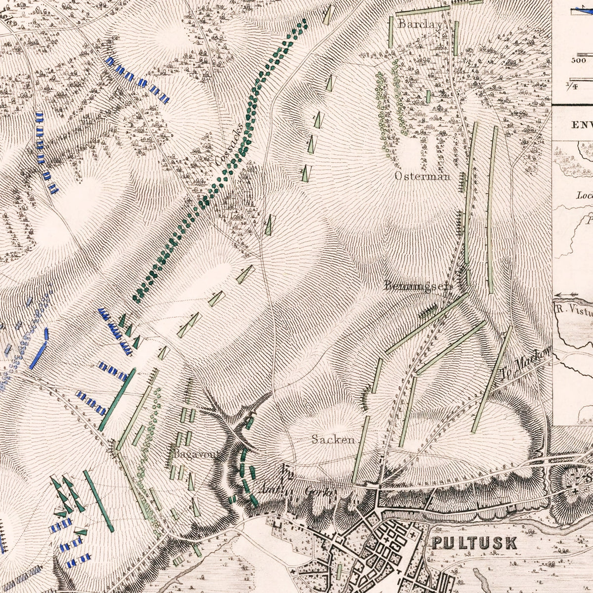 Restored historic details from the 1806 city map of Pultusk