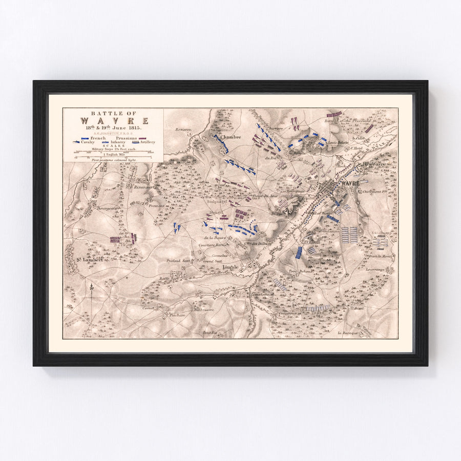 Belgium Vintage Map 1815