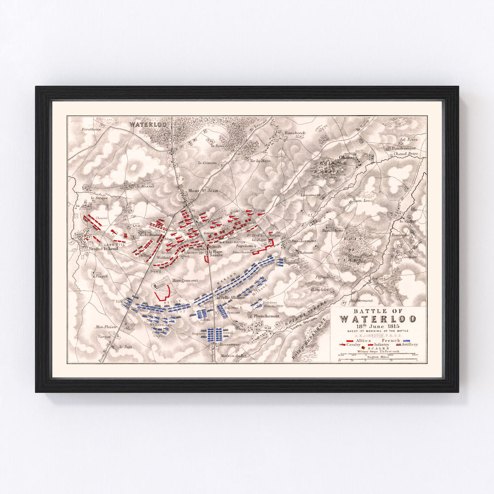 Belgium Vintage Map 1815