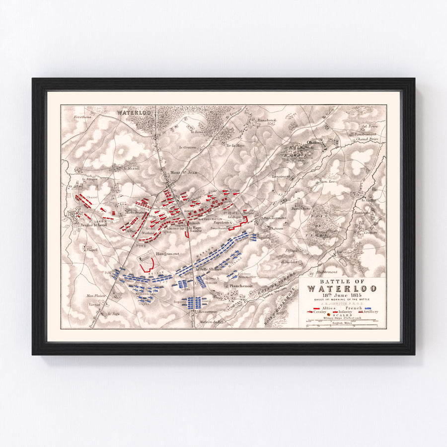 Belgium Vintage Map 1815
