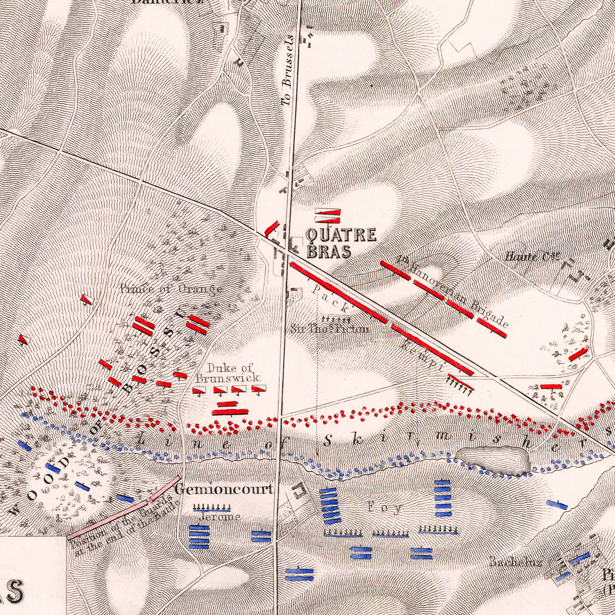 Restored historic details from the 1815 country map of County