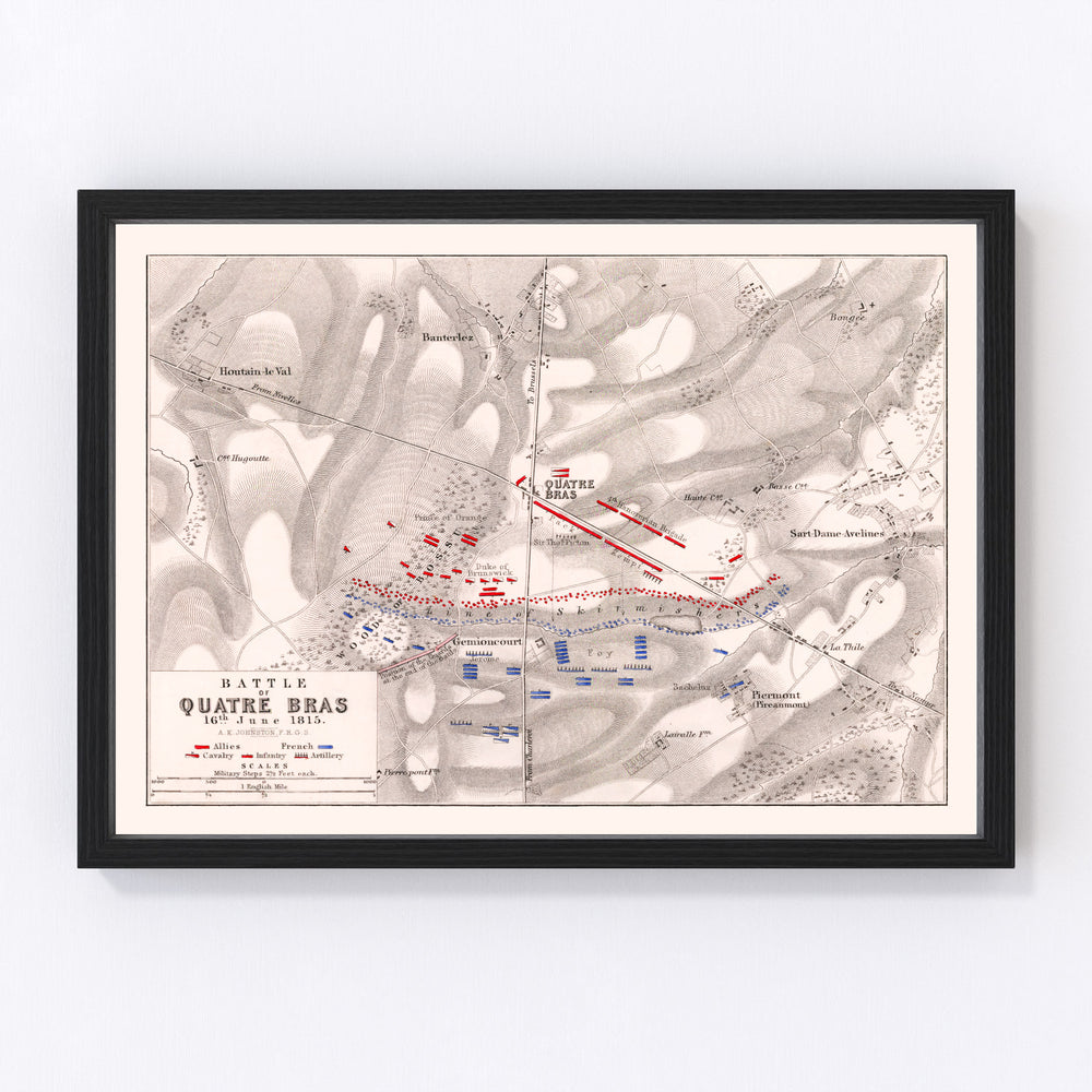 Belgium Vintage Map 1815