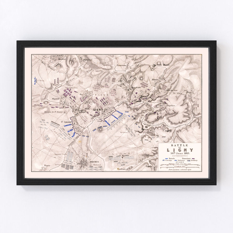 Belgium Vintage Map 1815