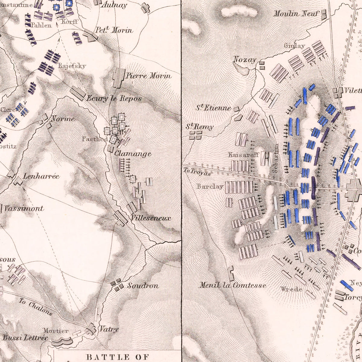 Restored historic details from the 1814 region map of Fere
