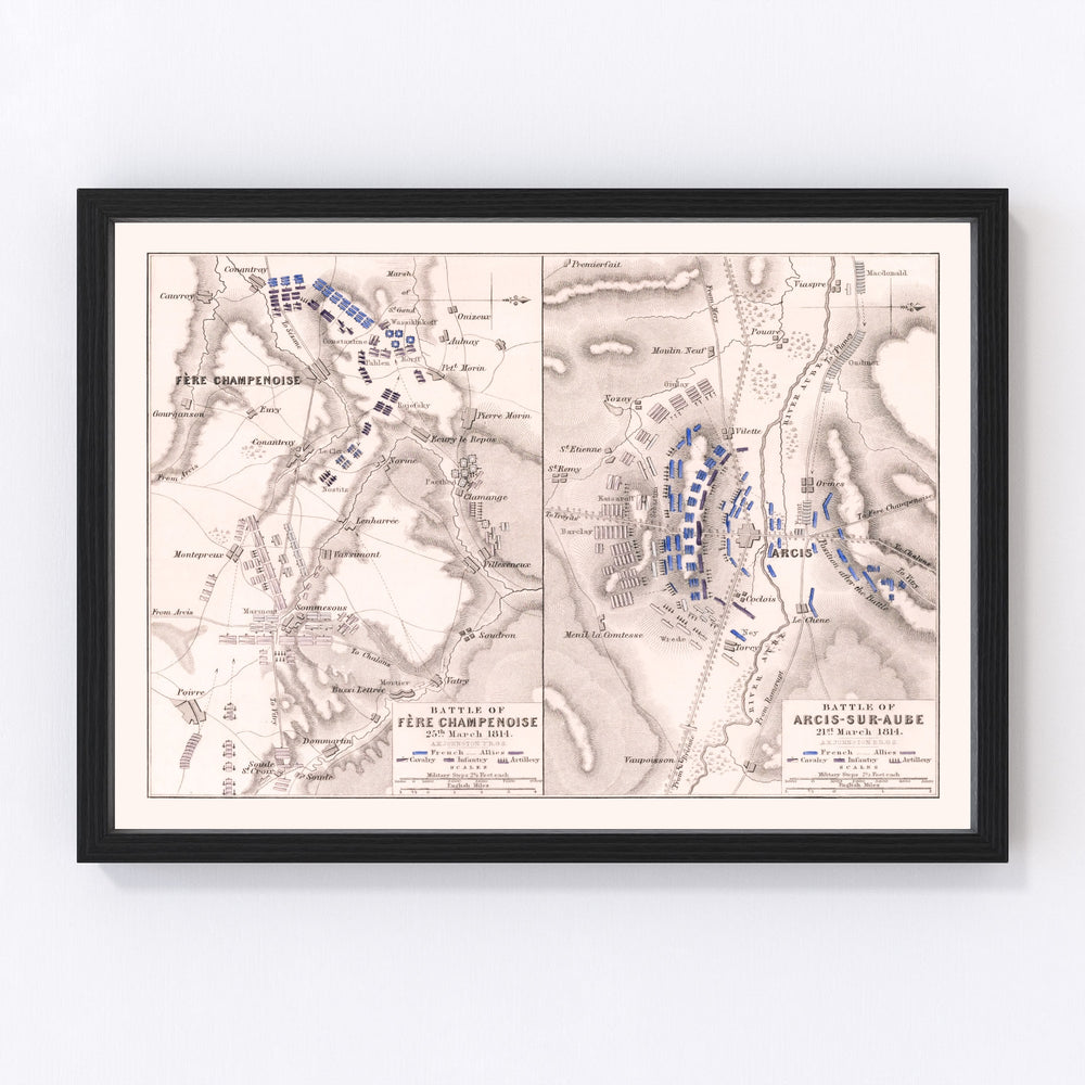 France Vintage Map 1814
