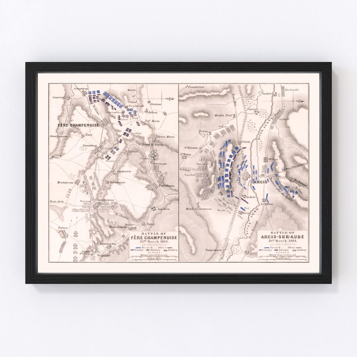 France Vintage Map 1814