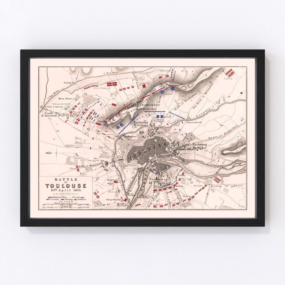 France Vintage Map 1814