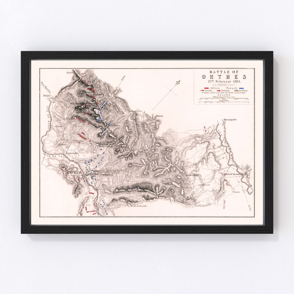 France Vintage Map 1814