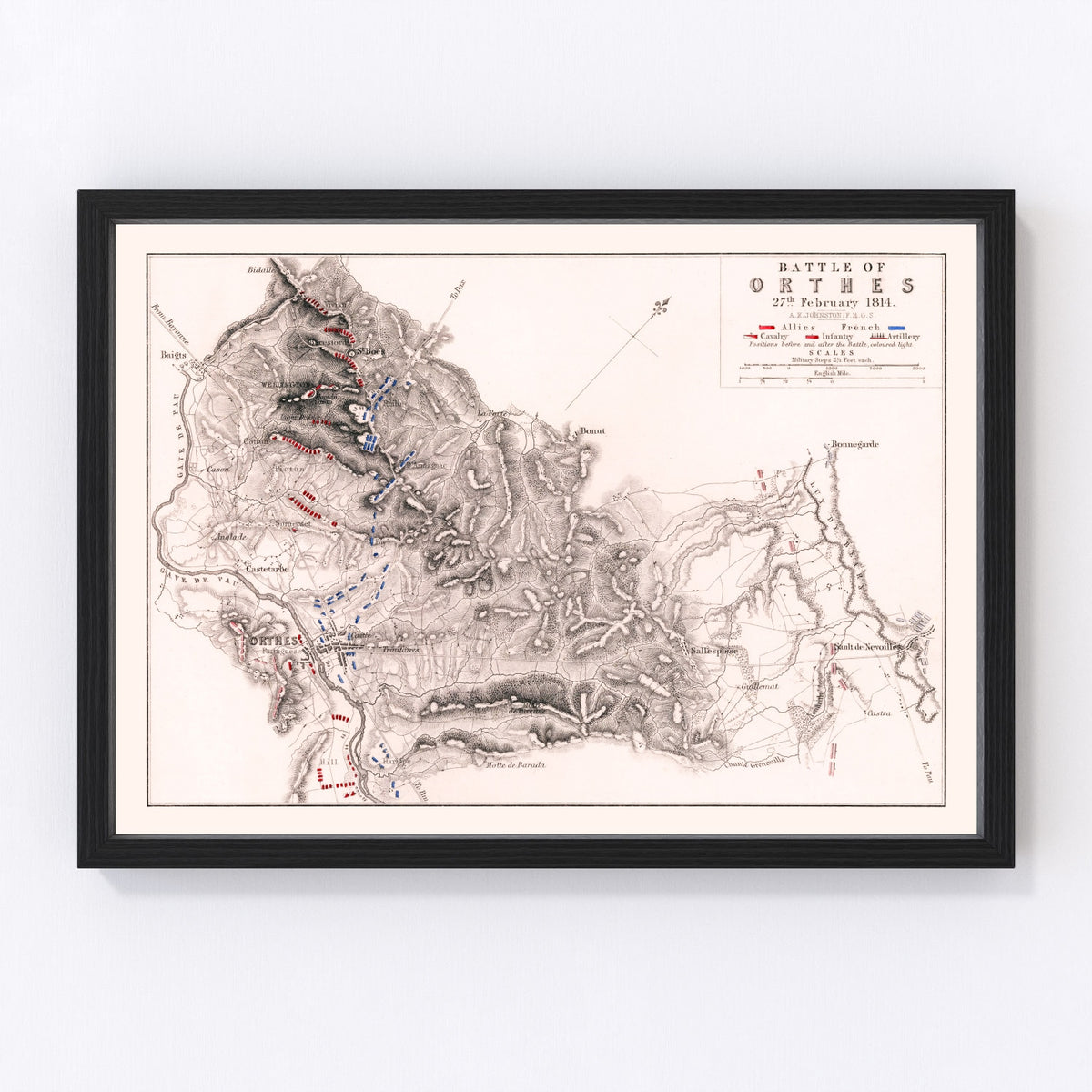 France Vintage Map 1814