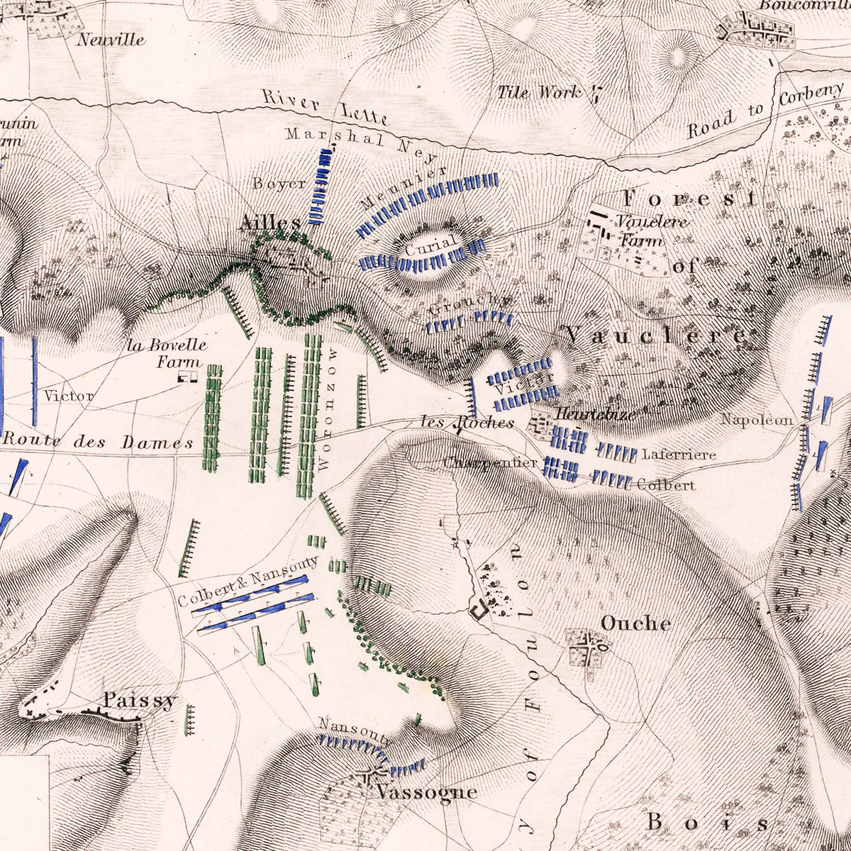 Restored historic details from the 1814 country map of County