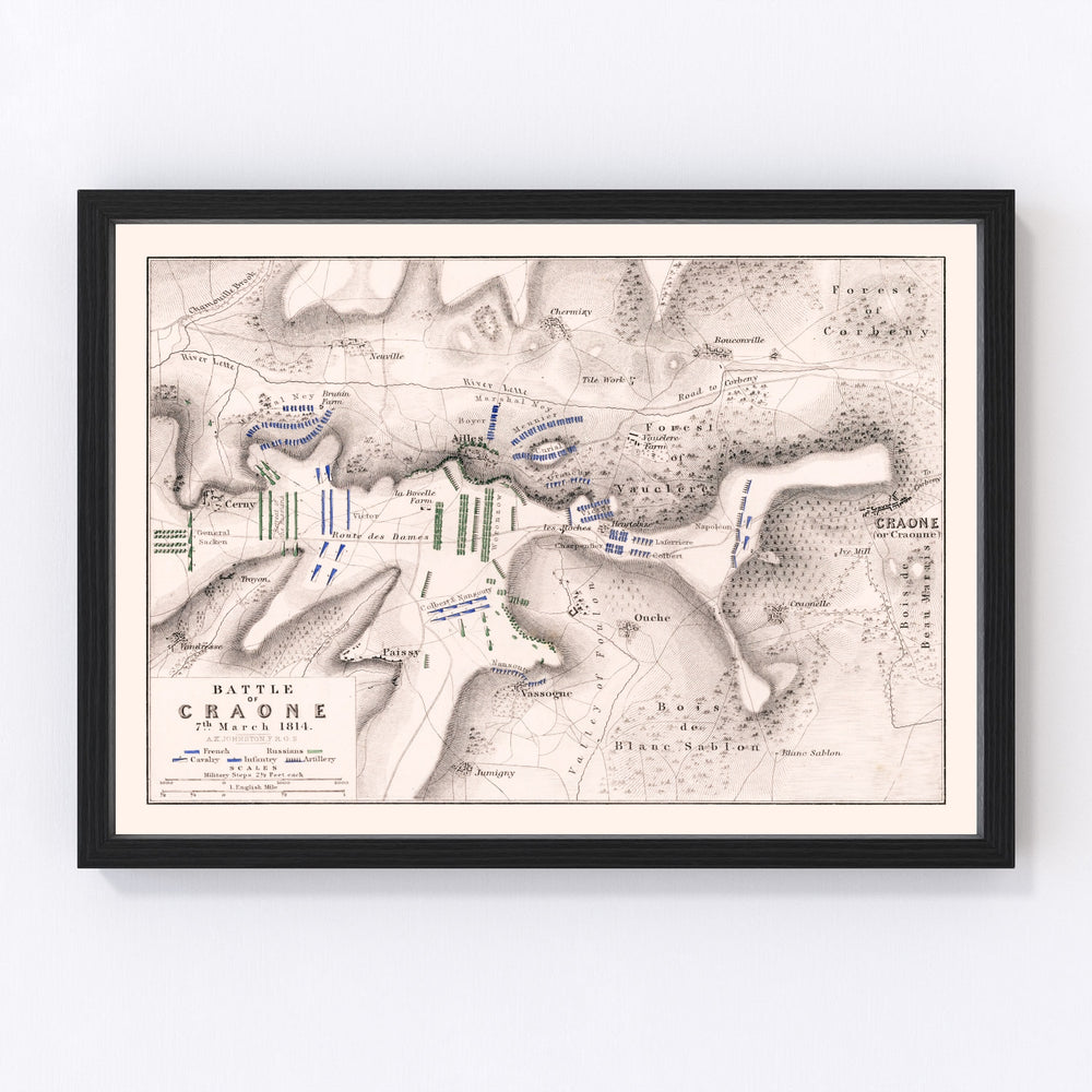 France Vintage Map 1814