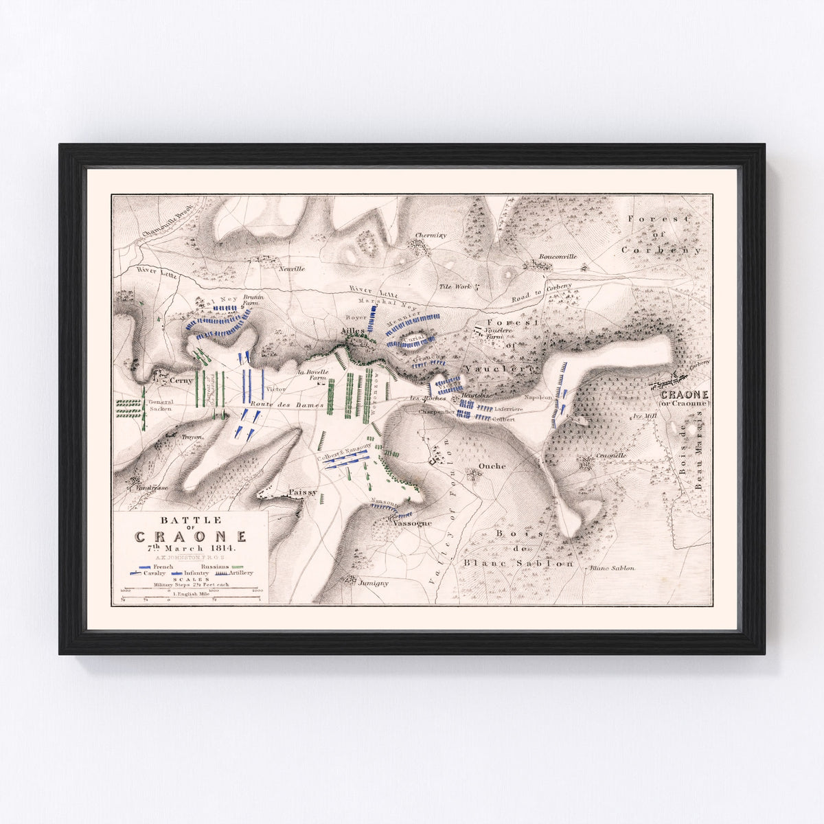 France Vintage Map 1814