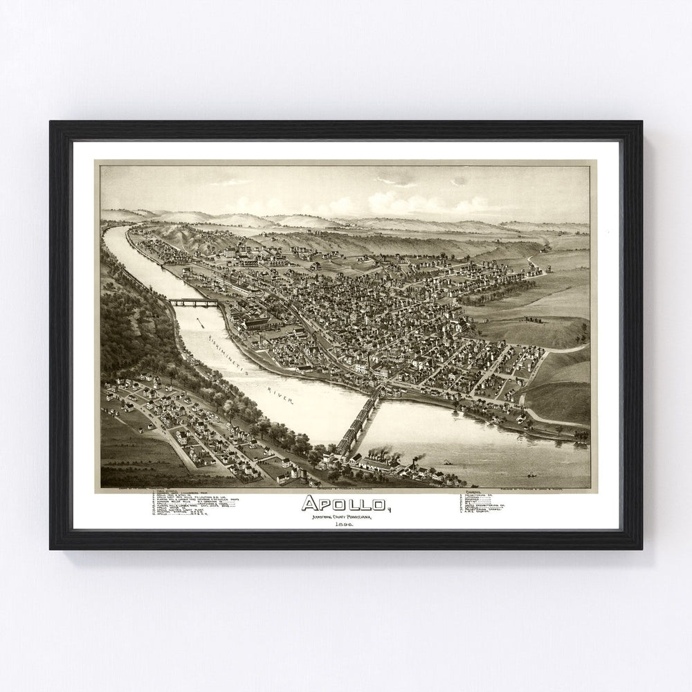 Apollo Vintage Map 1896