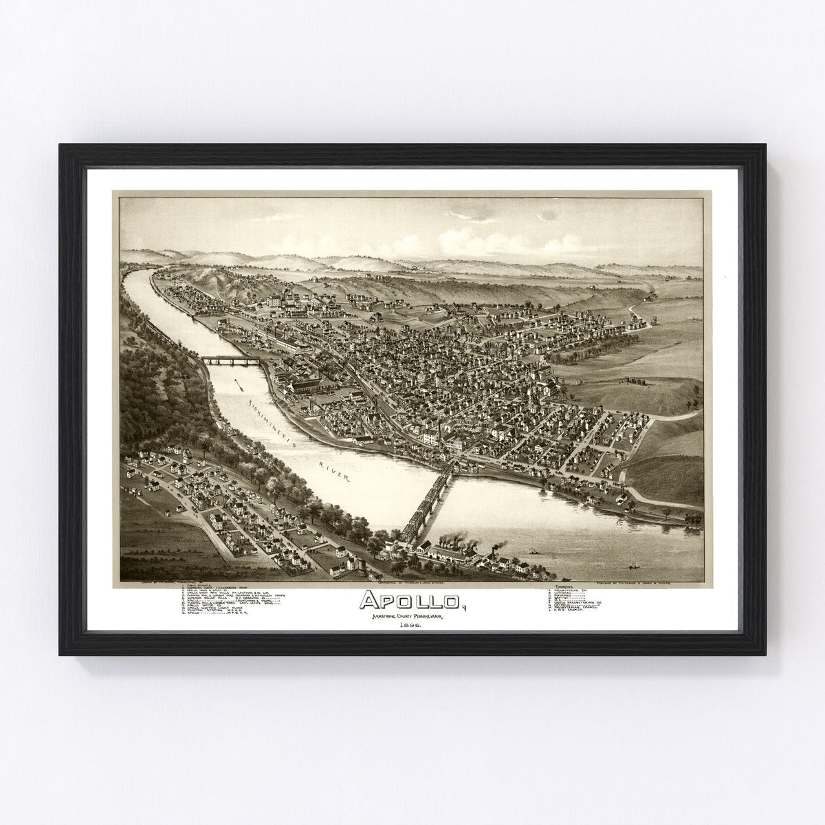 Apollo Vintage Map 1896