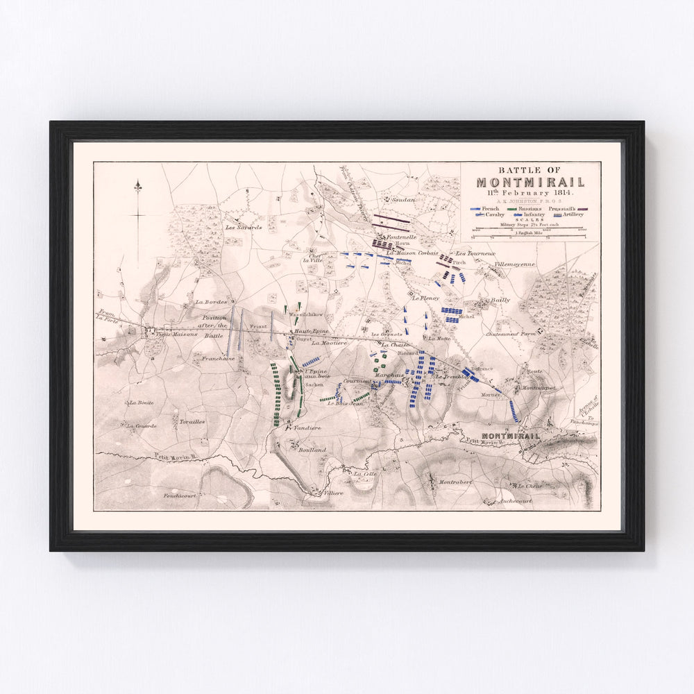 France Vintage Map 1814