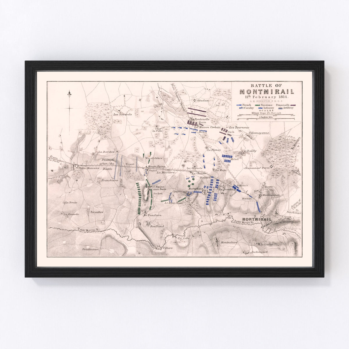 France Vintage Map 1814