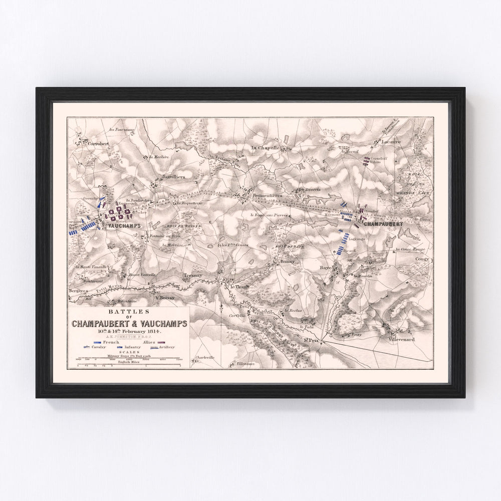 France Vintage Map 1814