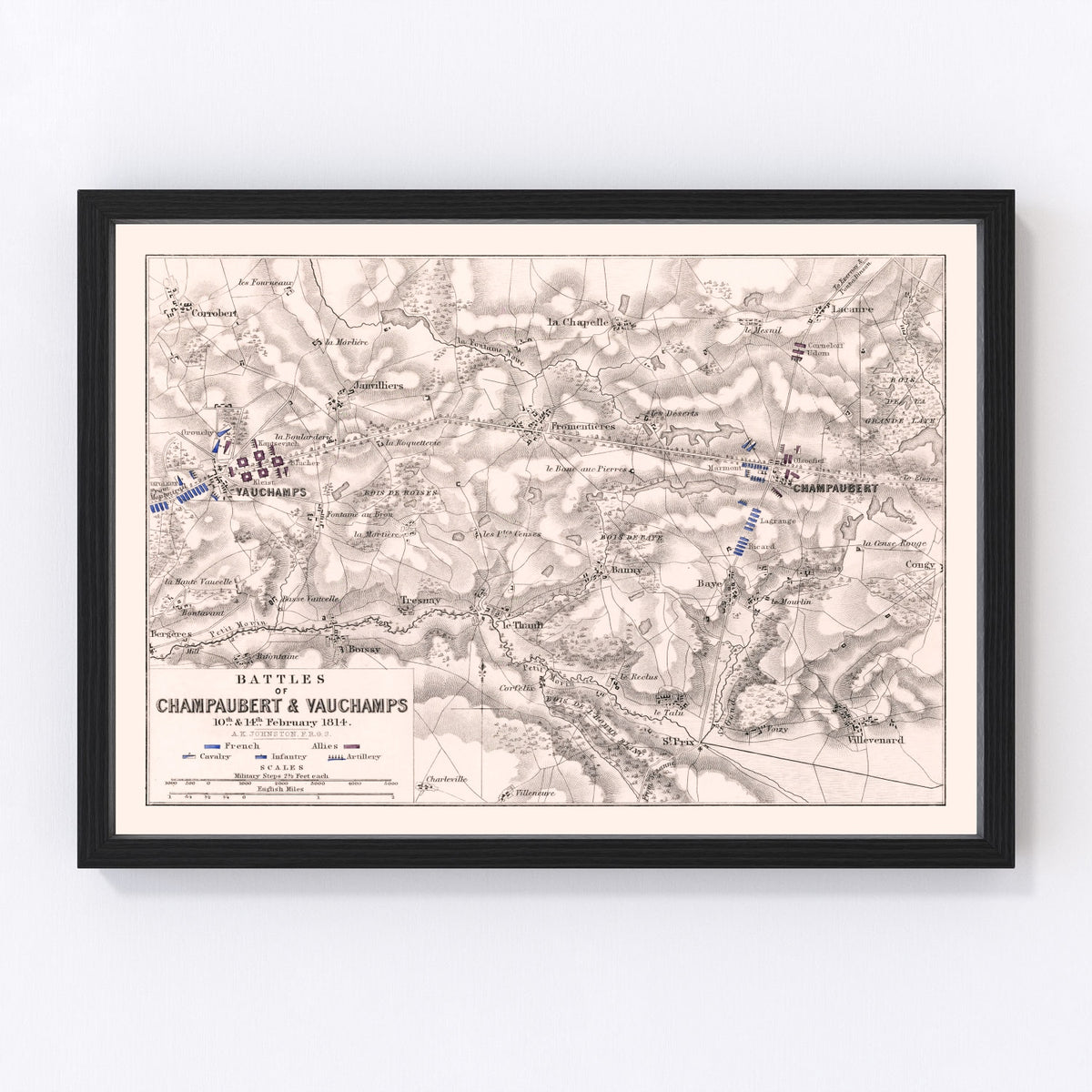 France Vintage Map 1814