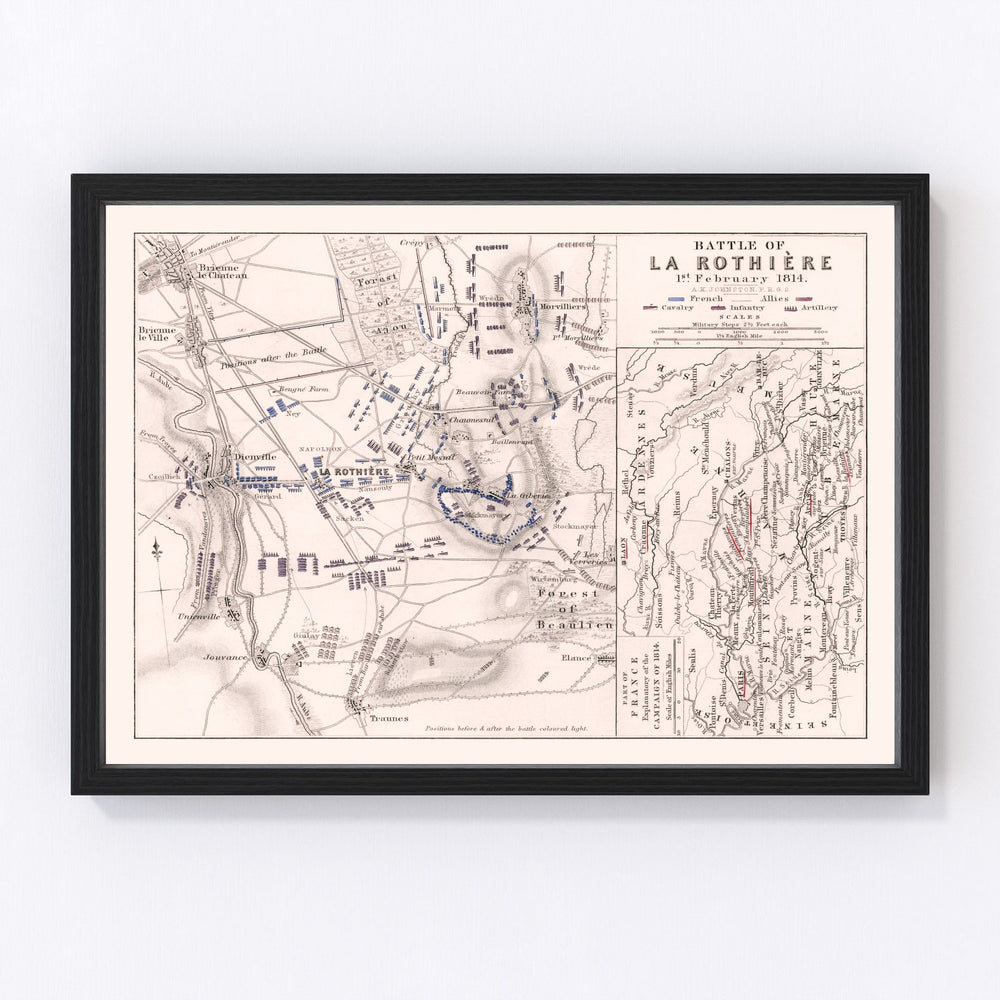 France Vintage Map 1814