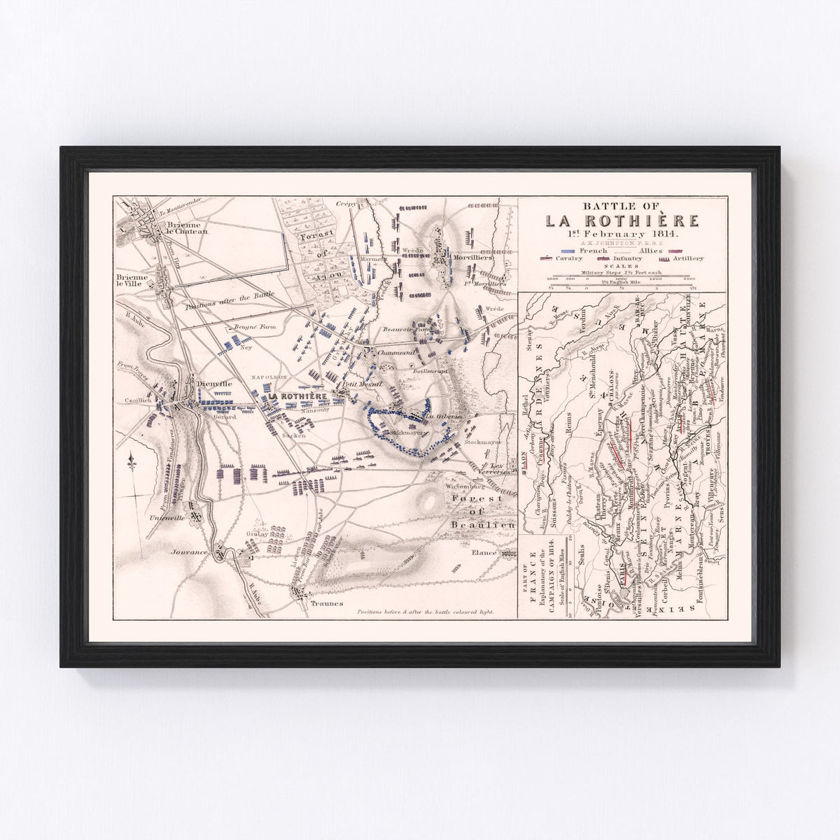 France Vintage Map 1814
