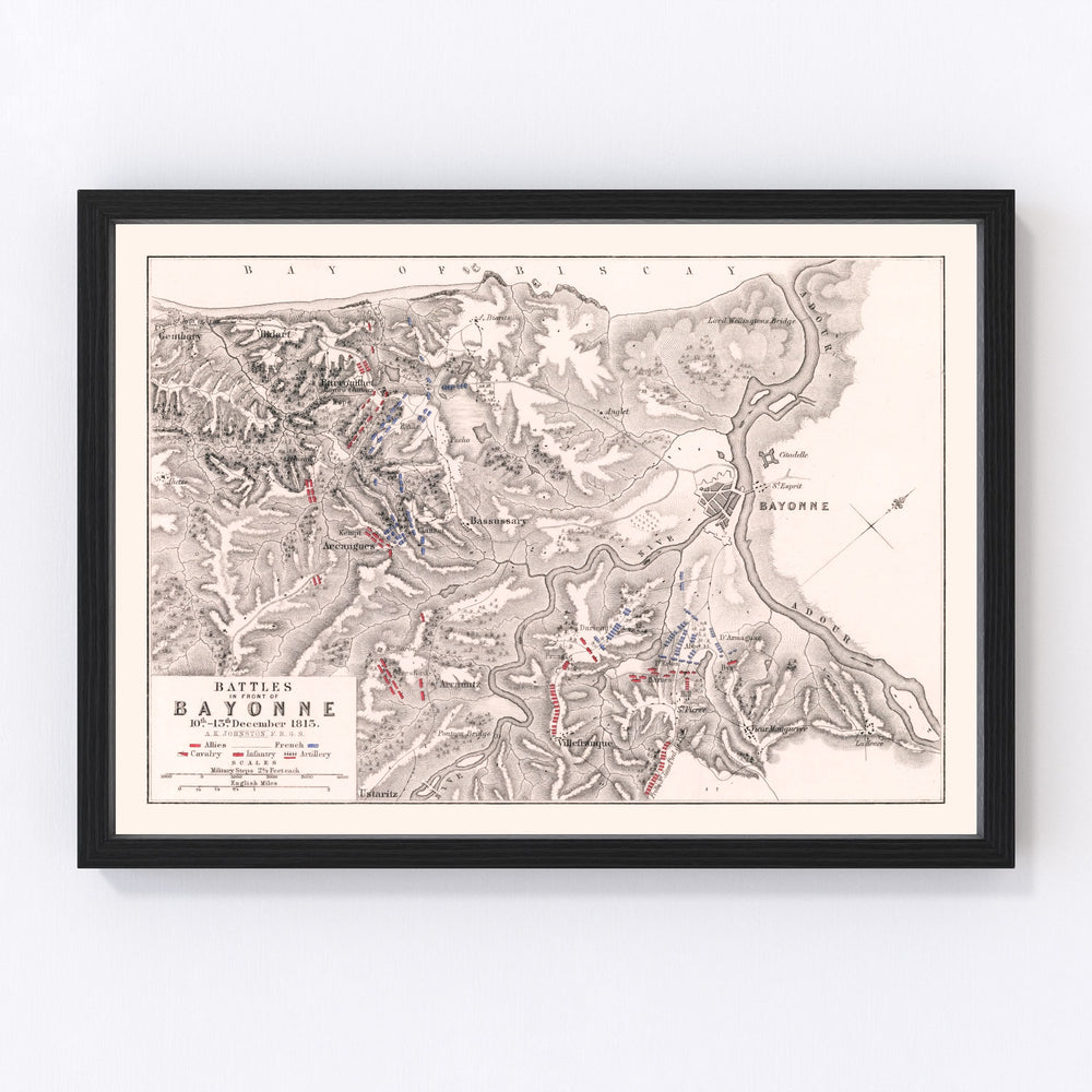 France Vintage Map 1813