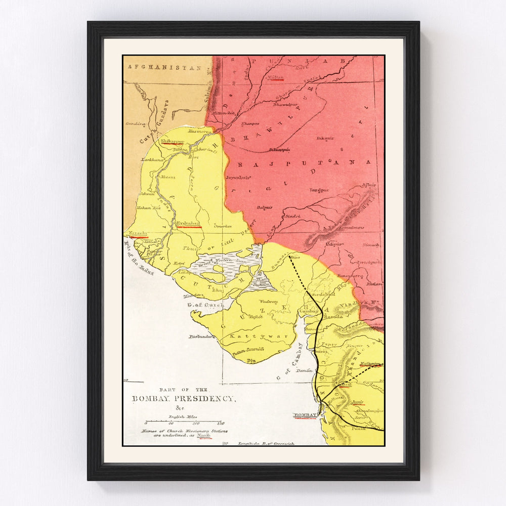 Bombay Vintage Map 1862