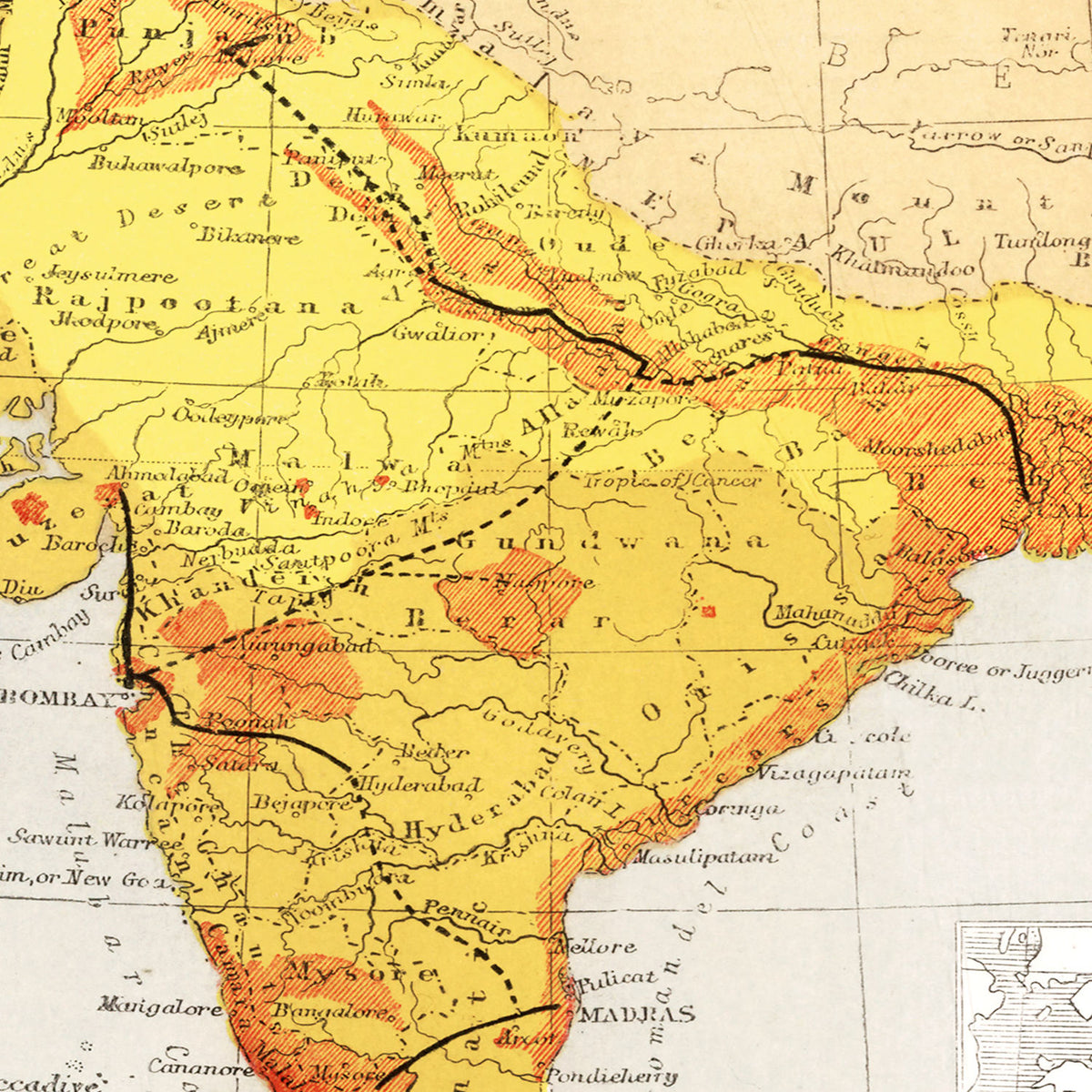 Restored historic details from the 1862 country map of County