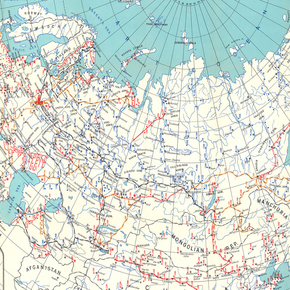 Restored historic details from the 1945 region map of County