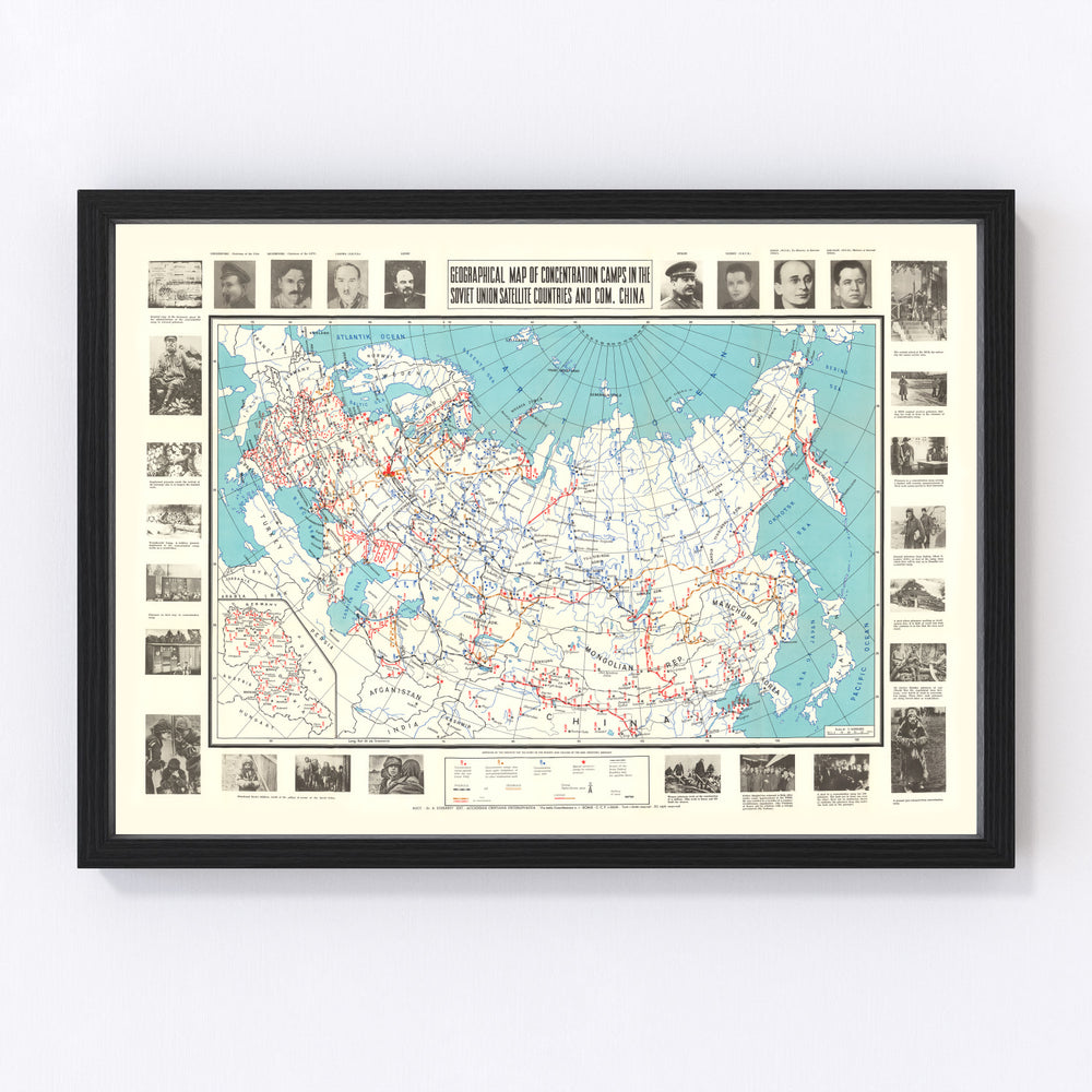 Europe Vintage Map 1945